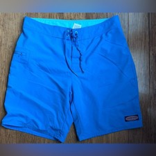 Vineyard Vines Swim Trunks Mens 33 Blue Board Shorts Swim Whale Drawstring. 1452