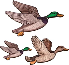 3PCS Wooden Mallard Duck Hunting Wall Decor Vintage Farmhouse Wall Art, Larger t