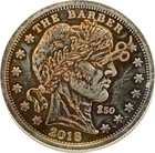 2018 THE BARBER Currency of the Apocalypse 1 oz .999 Fine Silver natural toning