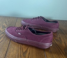 Vans Unisex Men's 6.5 Women's 8 Maroon Authentic Low Top Red Skate Shoe