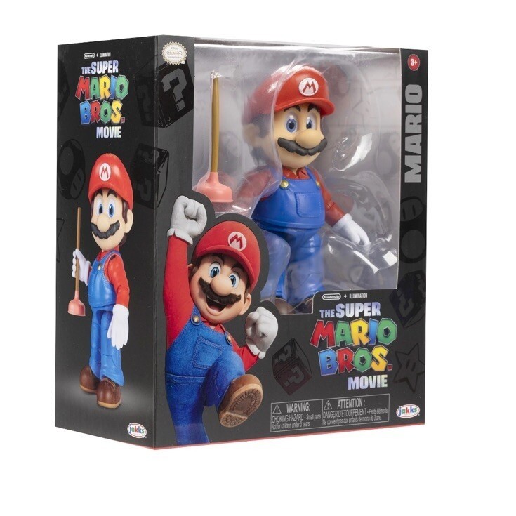The Super Mario Bros Movie Mario Action Figure Plunger Nintendo