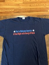 Will Ferrell You’re Welcome America George W Bush Broadway Vintage Shirt Large