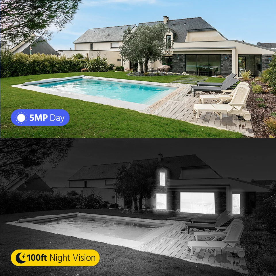 ANNKE 5MP Wireless Security Camera System 7" Monitor 4CH NVR Two Way Audio P2P - Image 3 of 4