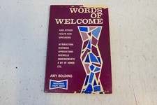 Words of Welcome And Other Helps For Speakers by Amy Bolding Vintage Paperback