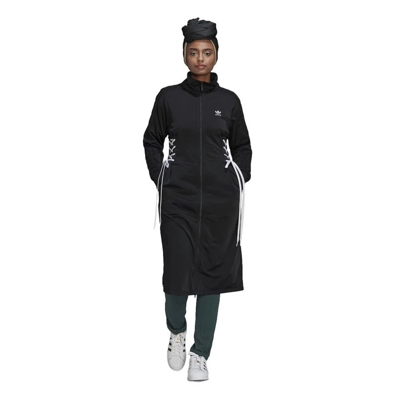 Adidas ALWAYS ORIGINAL LACED Track Jacket Longline Coat Top Womens