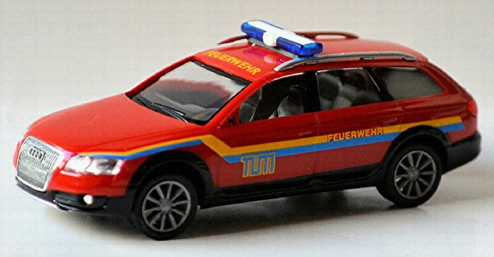 Audi A6 Allroad Quattro 2006 Corpo Vigili Del Fuoco Tu Monaco Rosso 1:87 Herpa - Immagine 2 di 4