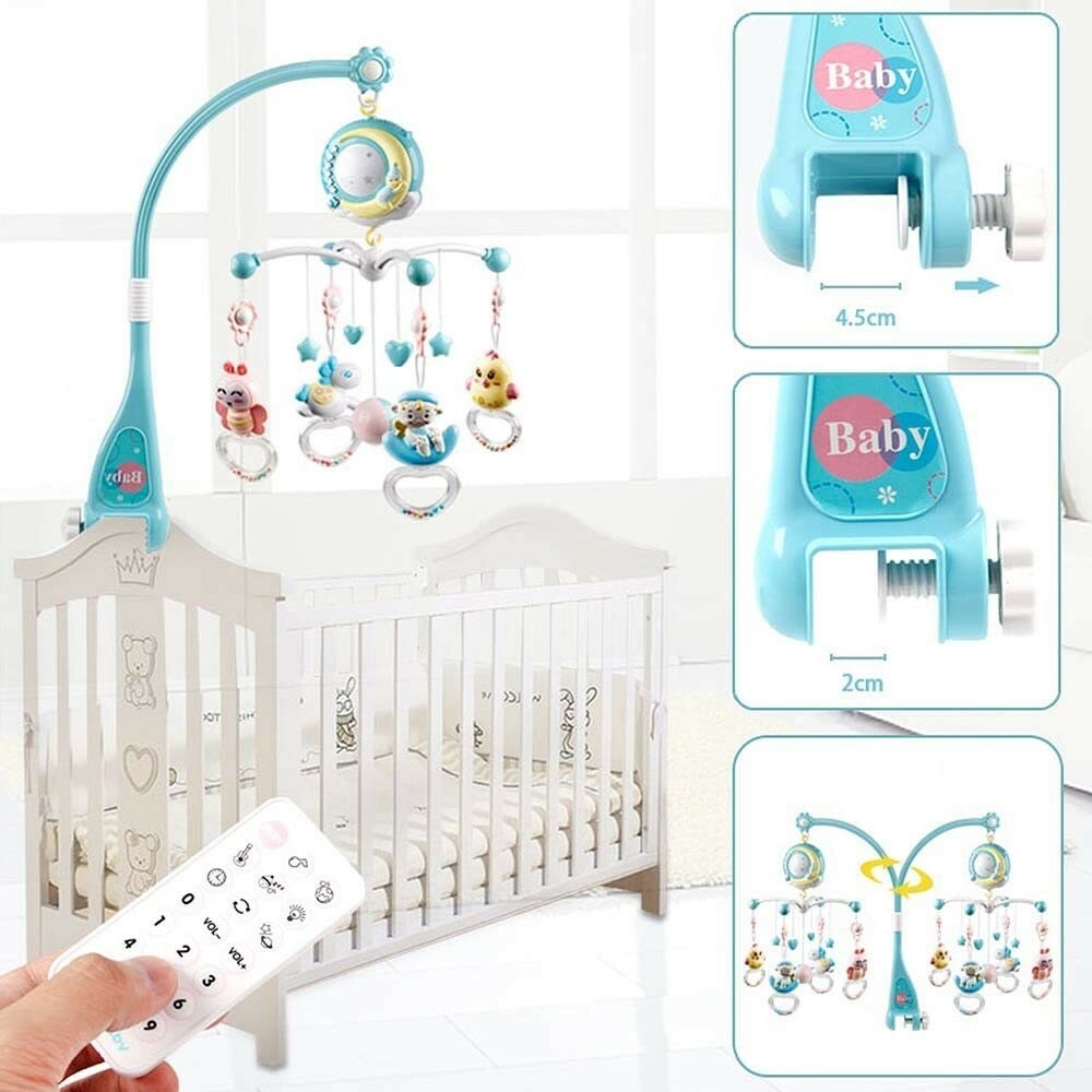 Hypnos】Baby Mobile Crib Cot Musical Wind up Toys Music Box Hanger