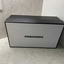 Dsquared2 Black White Cardboard Shoes Empty Box Only L 14.25" x W 8.5" x H 5
