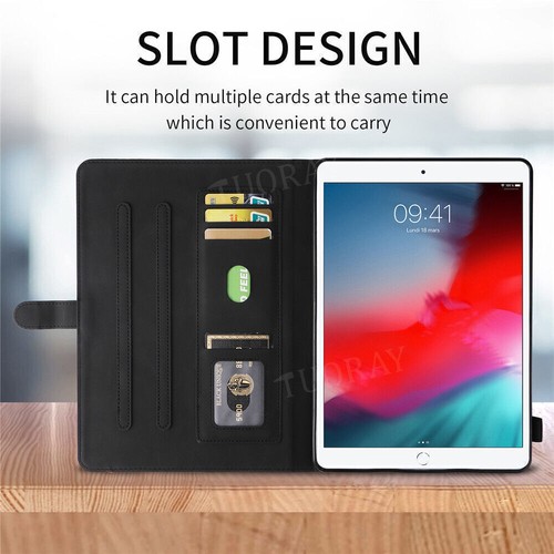 For iPad 6/7/8/9/10th Pro 11 Air 5 4 3 Mini Leather Flip Case Smart Stand Cover - Picture 16 of 74