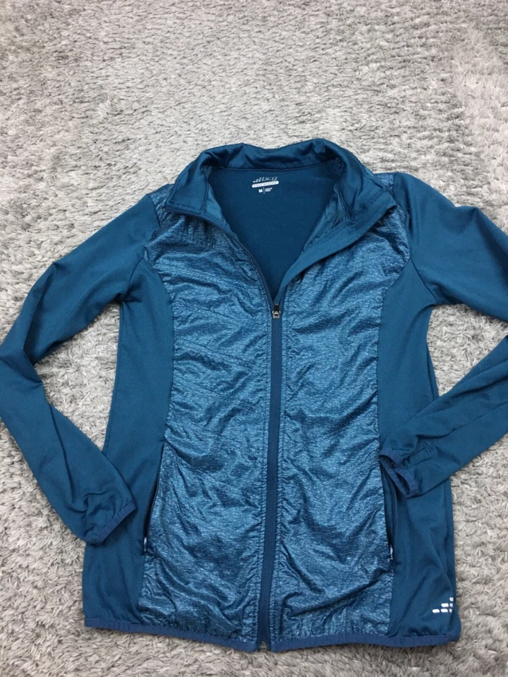 BCG Cold Weather Jacket Womens Size Medium Blue Stretch Full Zip Lightweight - Image 3 of 4