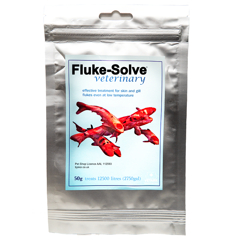 FLUKE SOLVE 50G VET ARK FISH FLUKES, GILL FLUKES, KOI TREATMENT