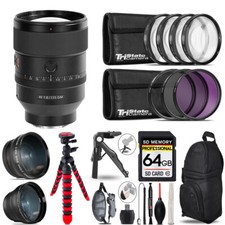 Sony FE 135mm f/1.8 GM Lens - 3 Lens Kit Tripod Backpack -64GB Kit