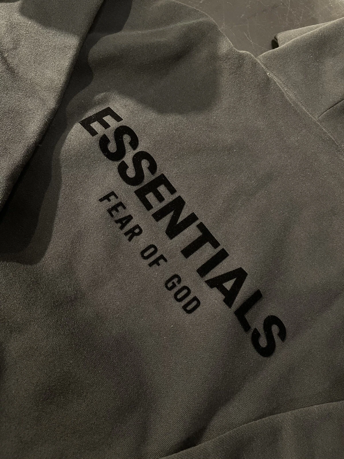 Felpa con cappuccio nera NEG Essentials Fear of God Core limousine stretch SS22 taglia small (S)