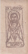 ex-libris religieux Francesco Bono par Lorenzo Alessandri (italie)
