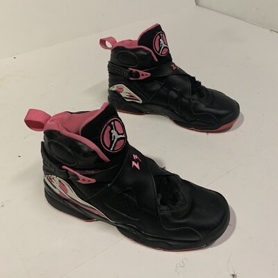 シューズ(女性用) AIR JORDAN 8 RETRO(GS) Nike Air Jordan 8 Retro GS Black White-Pinksicle Size 5Y
