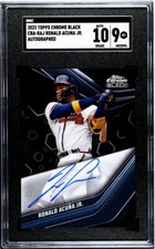 2023 Topps Chrome Black #CBA-RAJ Ronald Acuna Jr. SGC 9 MINT Auto Braves