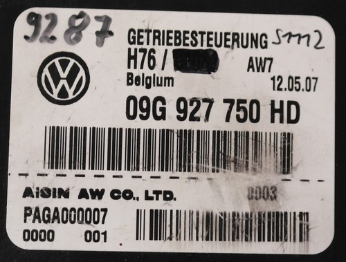 VW Passat 3C Golf 5 6 Getriebesteuergerät Steuergerät Getriebe DSG 09G927750HD - Picture 2 of 2