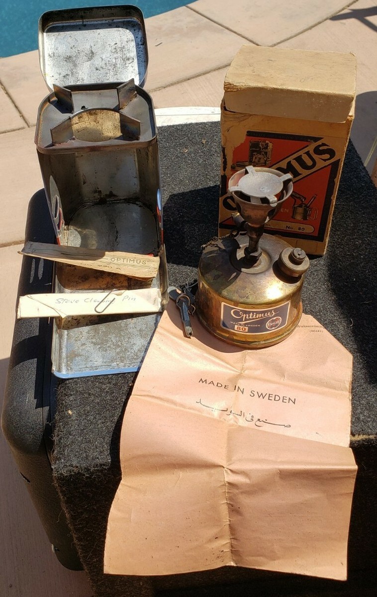 Vintage Genuine Optimus 80 Sweden Made Collectible Camping Stove