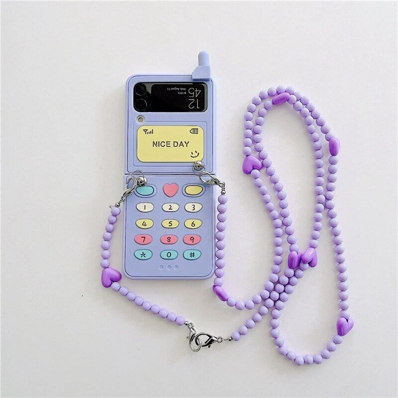 3D Mobile Phone Model Case Fr Samsung Galaxy Z Flip 4 3 Fur Bracelet Hard Cover - Image 4 of 4