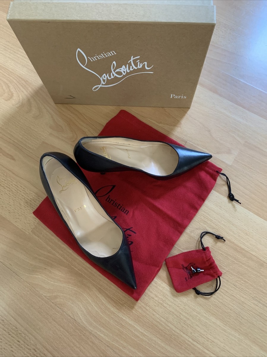 Clare 80 Nappa Black Leather - Women Shoes - Christian Louboutin
