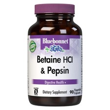 Bluebonnet betaína Hci y pepsina 90 cápsulas vegetales