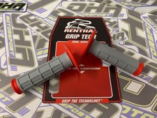 Renthal Dual Compound Motocross MX Handlebar Grips - CR CRF - GREY / RED