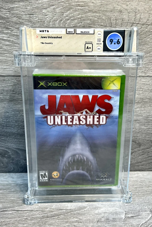 9.6 A+ Jaws Unleashed Microsoft OG Xbox WATA GRADED NEW SEALED NOT VGA CGC - Image 3 of 4