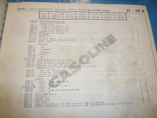 Peugoet 404+ J7, juego con válvula de admisión, (nuevo y original) no 0948.21 - Imagen 2 de 2