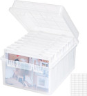 9 Cases 5x7 Clear Photo Storage Box, Organizer for Photos, Crafts, Cards & More