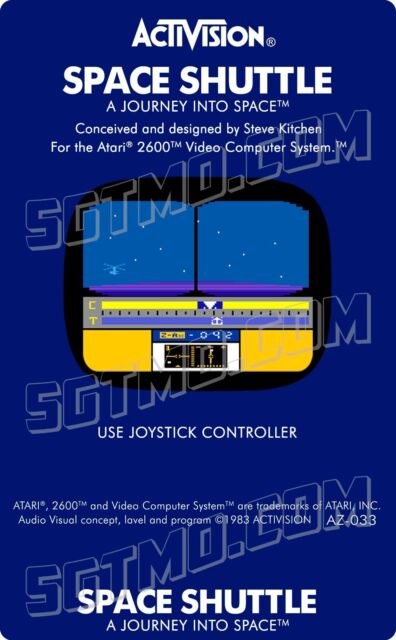 Atari 2600 Replacement Label - Space Shuttle