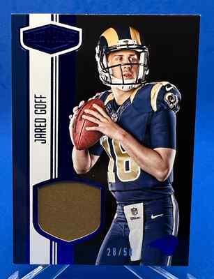 2016 Panini Jared Goff RC Plates & Patches Blue Patch Rare 28/50 Player Worn @@