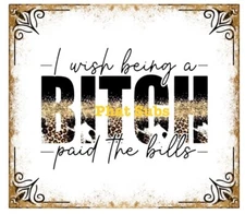 20oz Sublimation Tumbler Wrap Paid The Bills Ready to Press Heat Transfer