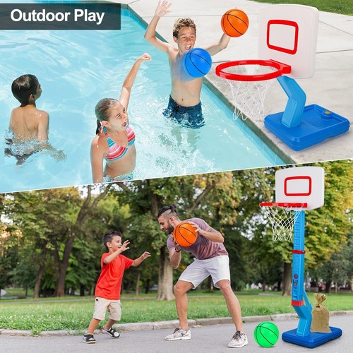 Toddler Basketball Hoop Indoor Mini Adjustable Basketball Goal with Ball Pump - 第 5/28 張圖片