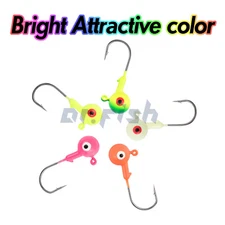 Fishing Crappie Jig Heads Round Lead Jig Hooks 1/8oz 1/4oz 1/2oz Bass 30/50pack