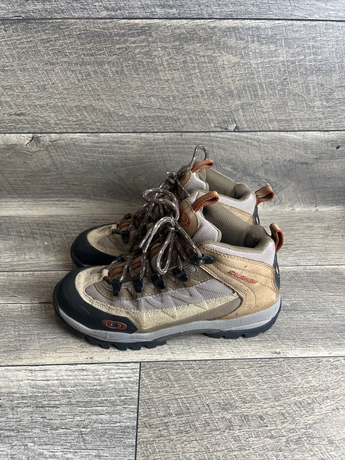 SALOMON Scarpa da trekking da trail in pelle marrone chiaro donna 7 5