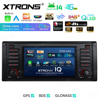 für BMW E39 5er 8+256GB Android 14 4K Video Autoradio DTS Sound HDMI HiFi WIFI