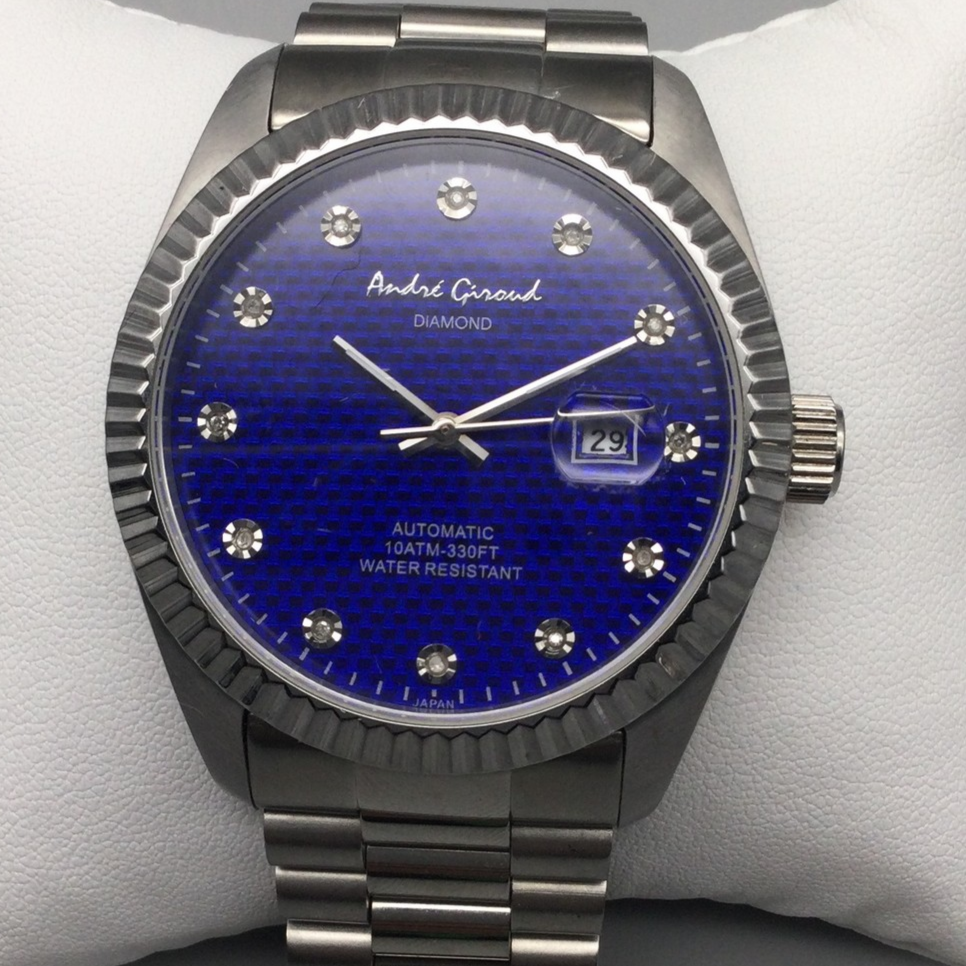 Andre Giroud Automatic Watch Mens 43mm Stainless Steel Blue  display picture 2