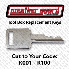 Weather Guard Truck Tool Box Key Cut to Code K001 - K100
