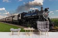 3D Train Self-adhesive Removeable Wallpaper Wall Mural Sticker 13