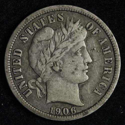 1906-O Barber Dime — photo from the most recent tracked eBay sale