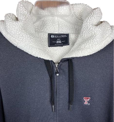 Sudadera con Capucha Forrada Sherpa Texas Tech Red Raiders Adulto 2XL Roja Gris Poliéster - Imagen 3 de 16
