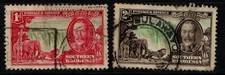 Southern Rhodesia 1935 King George V Silver Jubilee 1d, 2d SG31-32 Used see note