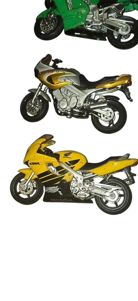 Lote de bicicletas deportivas diecast vintage Honda Yamaha Kawasaki Suzuki BMW modelos 10 piezas SetX Foto 4 de 4