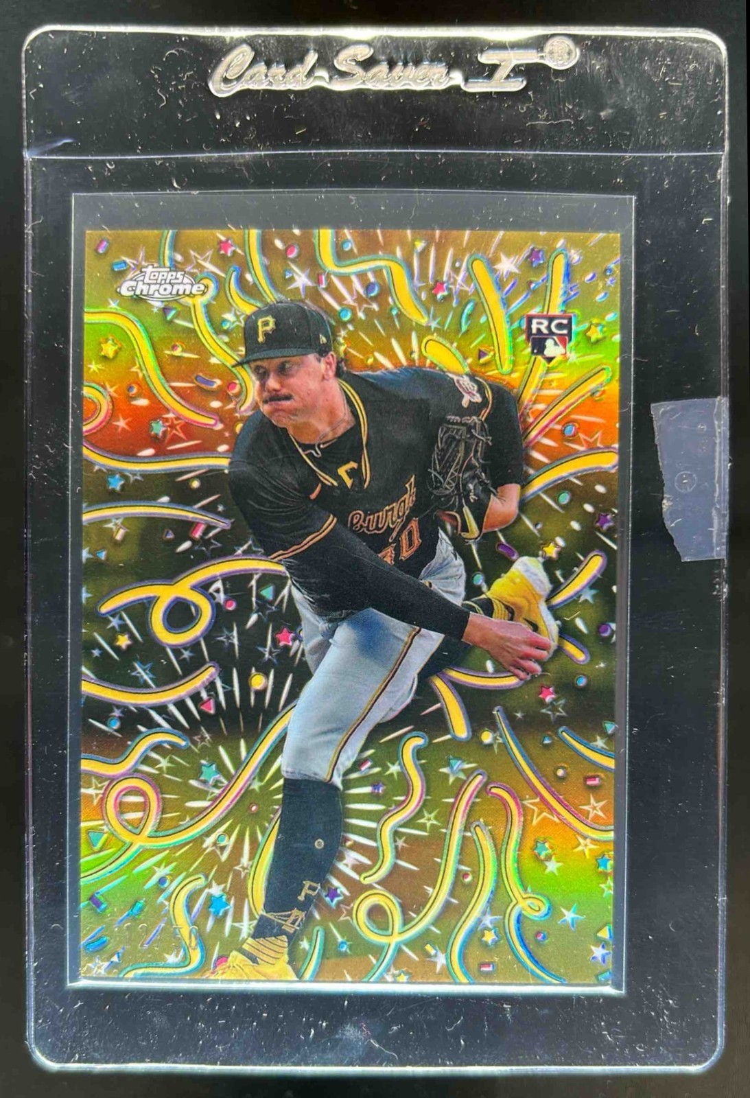 2024 Topps Chrome Update Paul Skenes Celebracion RC Gold Refractor #/50 Pirates
