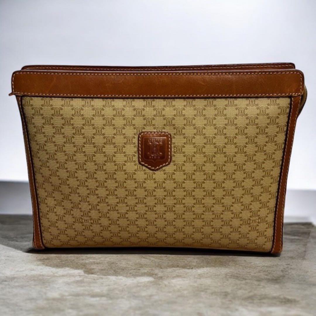 [Good condition/rare] CELINE Clutch bag Macadam Vintage