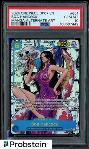 2024 One Piece OP07 Manga Alternate Art #051 Boa Hancock PSA 10 GEM MINT