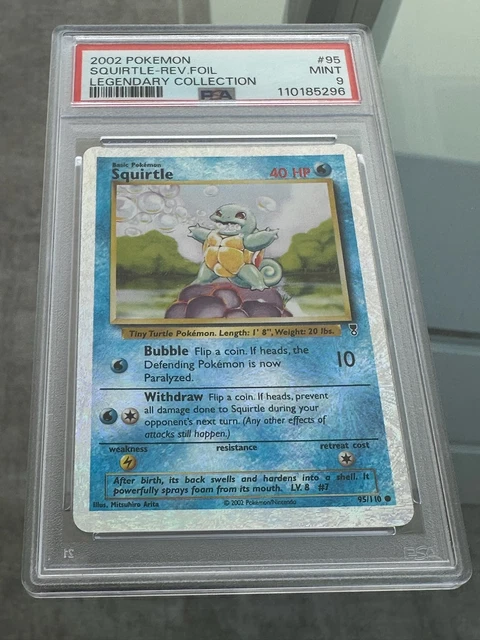 Pokemon Legendary Collection Squirtle #95 Reverse Holofoil PSA 9 MINT