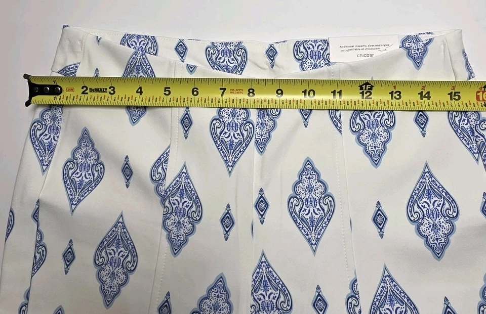 Nuevos pantalones acampanados Chicos para mujer talla 4 Juliet Kick blancos azules nuevos con etiquetas Foto 4 de 4