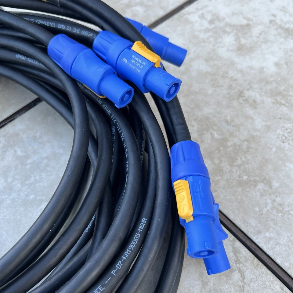 SOCAPEX SOCO 19 PIN to 11ft 6 Channel PowerCon Blue Female Breakout Power Cable - Image 4 of 4