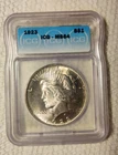 1923 Peace Dollar, ICG MS 64